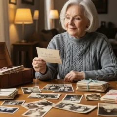Older Woman Organizing Her Photos